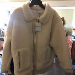 Glamorous Sherpa teddy bear coat. Cream color